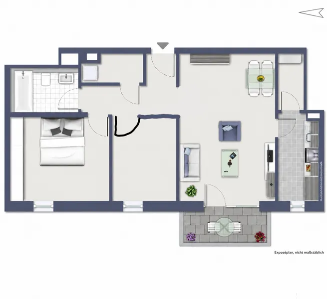 Nachmieter für unsere 3-Zimmer-Wohnung in Berlin-Marzahn gesucht. — photo 1